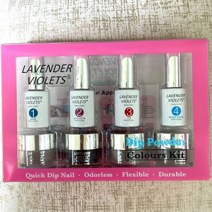 Lavender Violets Dip Powder Finger Nail Starter Kit - 4 Beautiful Nail Colors